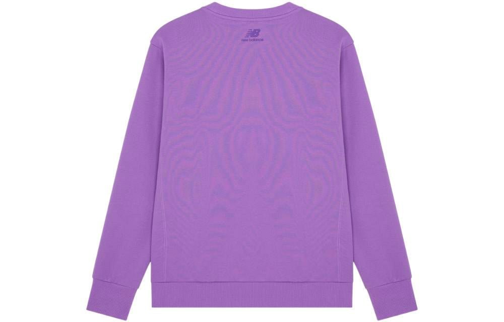 New Balance Unisex Logo Printing Round-neck Sweatshirt Purple 5CC17083-PUR