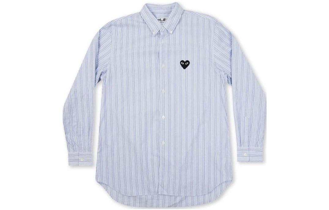 (WMNS) COMME des GARCONS PLAY Striped Shirt Black Emblem 'Blue' AZ-B009-051-1