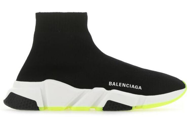 (WMNS) Balenciaga Speed Sneaker 'Black Neon Yellow' 587280W2DB91016