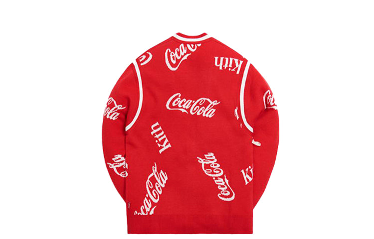 KITH x Coca-Cola x Mitchell & Ness Coke Mountains Cardigan 'Red' MNSWTRKM19027-CREA