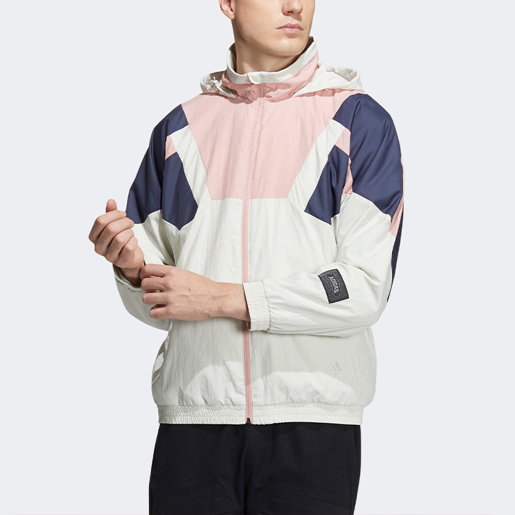 adidas St Brand Wvjk Casual Sports Hooded Jacket Purple Pink HE9893