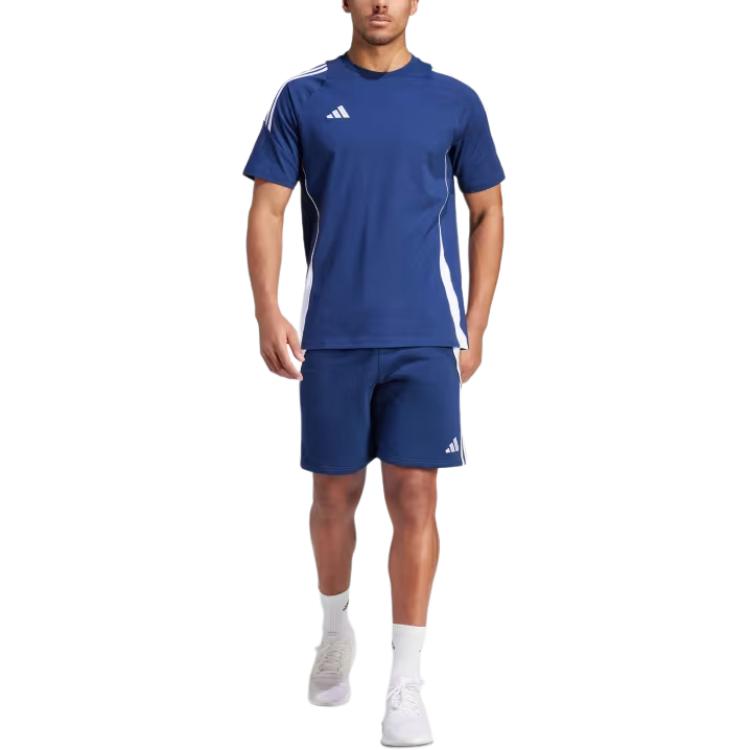 adidas Tiro 24 Sweat T-Shirt Asia Sizing 'Navy Blue' IR9347