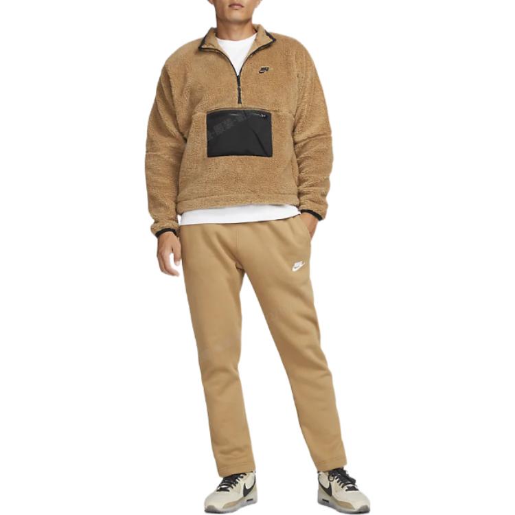 Nike Club Winter half-zip fleece jacket 'Tan' DQ4881-258