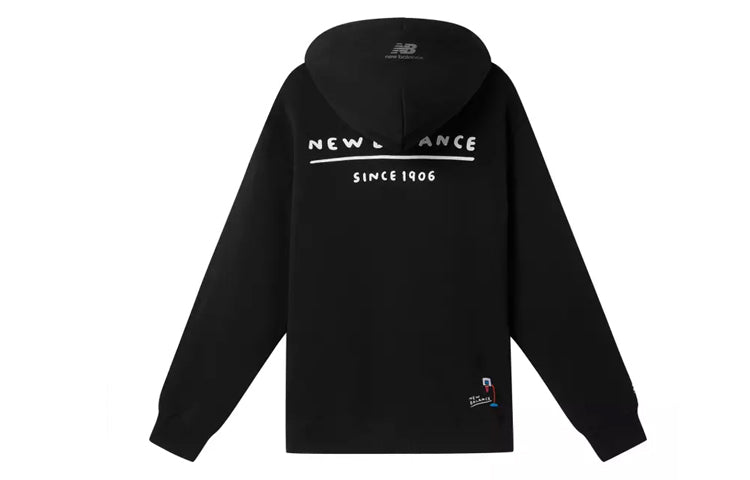 (WMNS) New Balance x Zero Per Zero Basketball Printed Hoodie 'Black' NCA47112-BK
