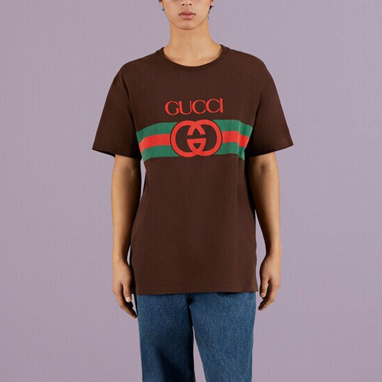 Gucci FW22 Interlocking G Cotton T-Shirt 'Brown' 548334-XJET1-2100