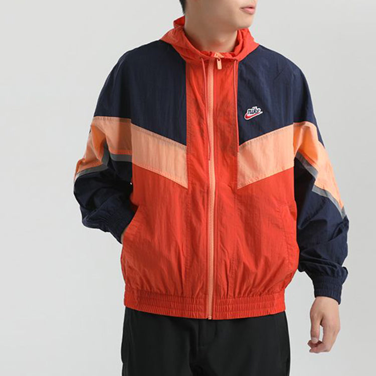 Nike Sportswear Windrunner+ hooded Windproof Reflective Jacket Orange CZ0782-861