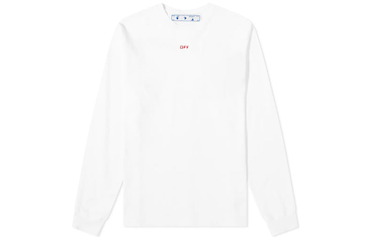 Off-White Back Hollow Out Arrow Long Sleeves White OMAB001E20JER0040125