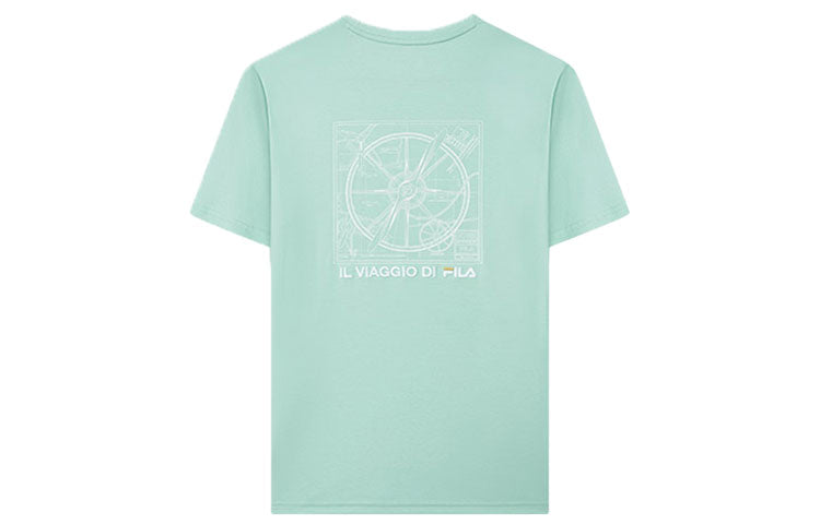 FILA Funny Logo Printing Sports Round Neck Short Sleeve Green F11M138151F-TQ