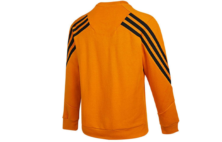 Men's adidas Stripe Sports Round Neck Pullover Yellow H46541