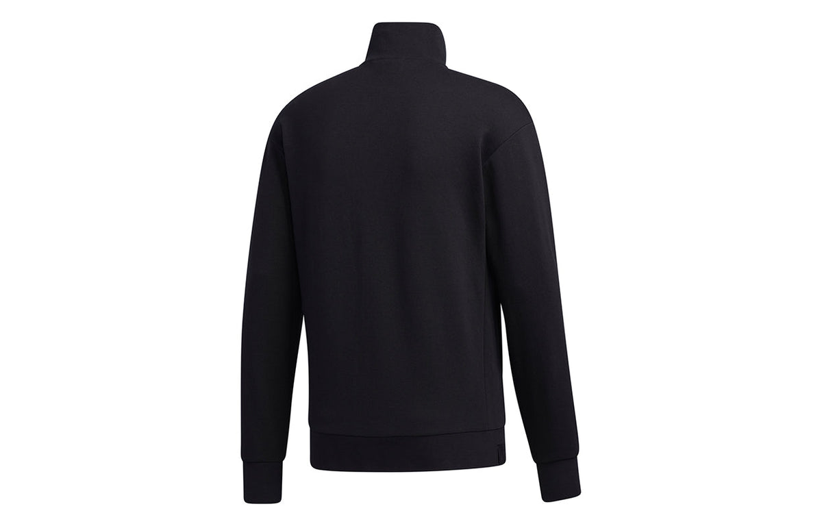 adidas WJ TT Cardigan Stand Collar Casual Sports Jacket Black GM4455