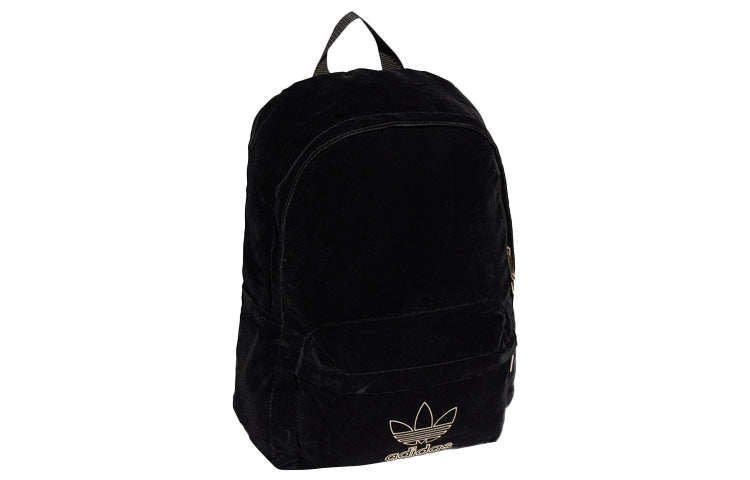 adidas originals Adi Velvet Backpack 'Black Gold Metallic' H11512