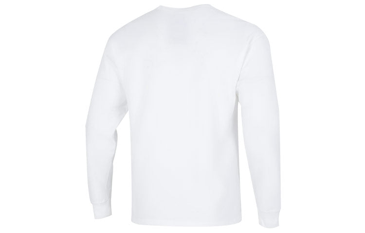 Men's Nike Solid Color Alphabet Logo Athleisure Casual Sports Round Neck Long Sleeves Autumn White T-Shirt DR7930-100