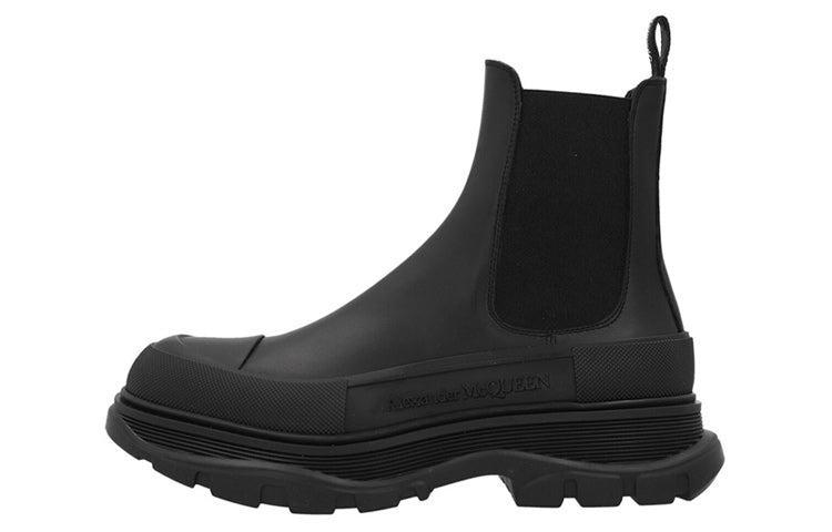 Alexander McQueen Leather Chunky Chelsea Boots 'Black' 705672WHZ611081