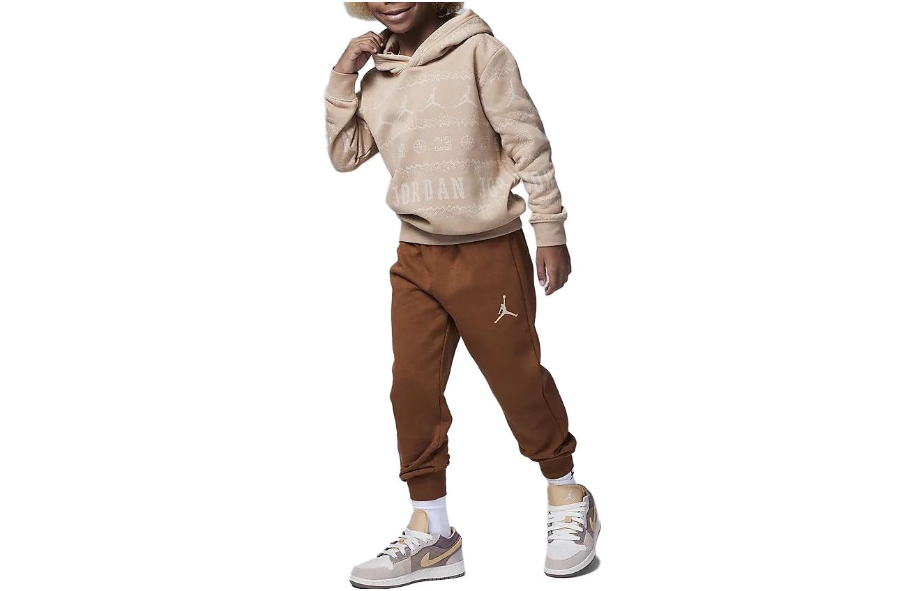 (GS) Air Jordan MJ Holiday Fleece Crew Set 'Beige Tan' FV6162-200