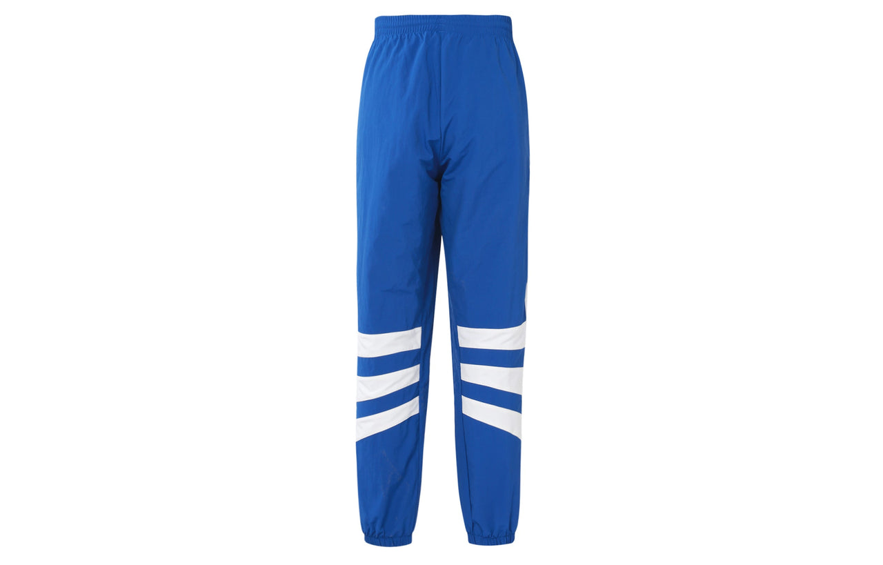 adidas Balanta Track Pants Splicing Contrasting Colors White Blue Bundle Feet Blue ED7128