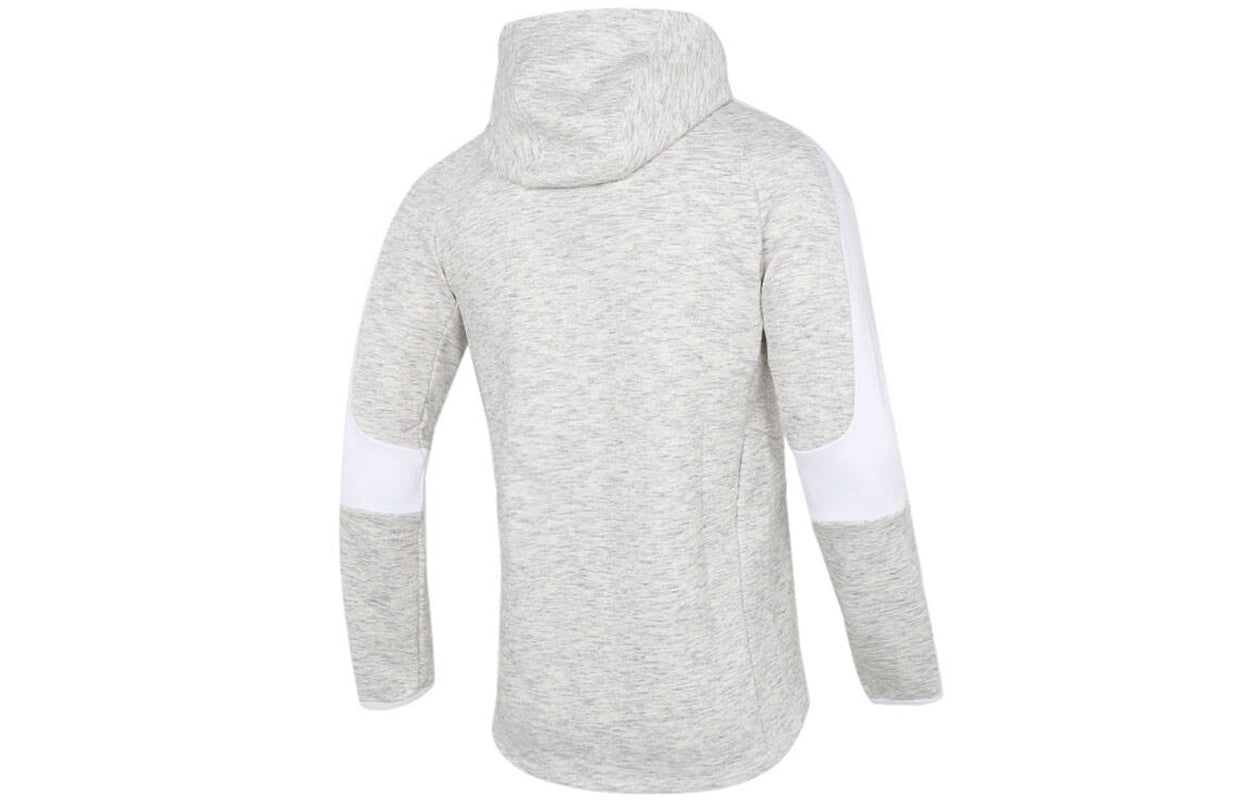 PUMA Running Sports Training Knit hooded Logo Jacket light grey 846341-02