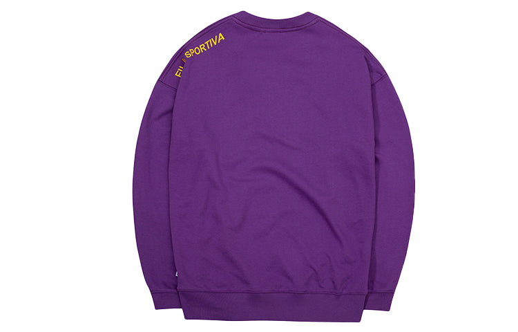 FILA FUSION Alphabet Logo Printing Sports Pullover Unisex Purple T11U038205F-PU