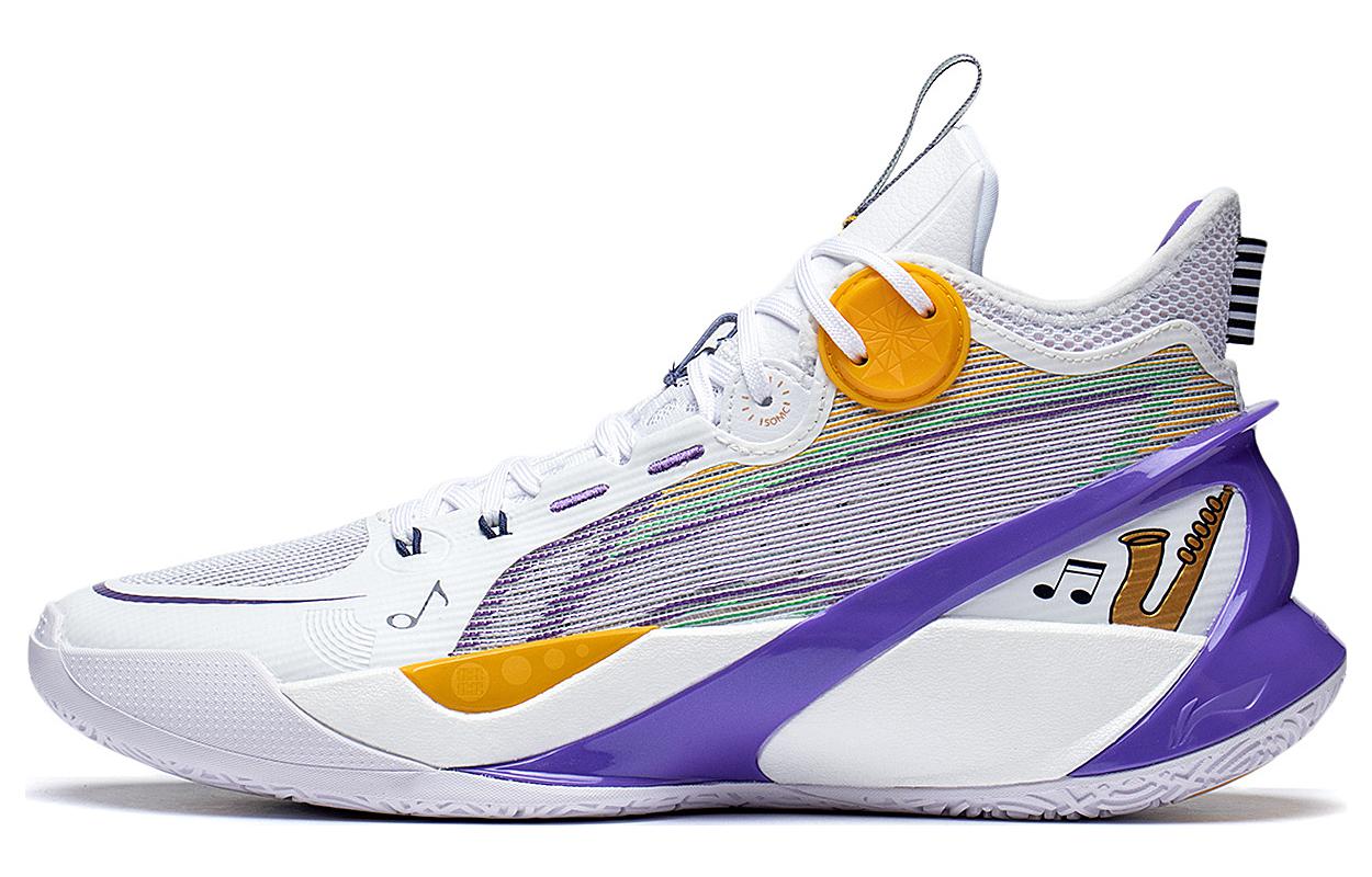 Li-Ning Sonic 10 Ultra Mid 'White Purple Yellow' ABAS145-4