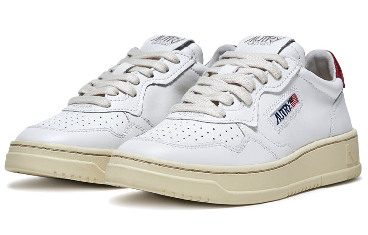 (WMNS) Autry Medalist Leather Low 'White Bordeaux' AULW-LL43