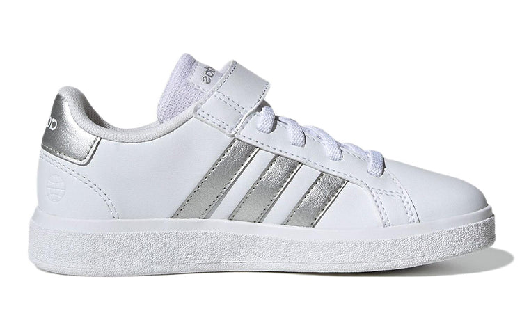 (GS) adidas Grand Court 2.0 EL 'White Matte Silver' GW6516