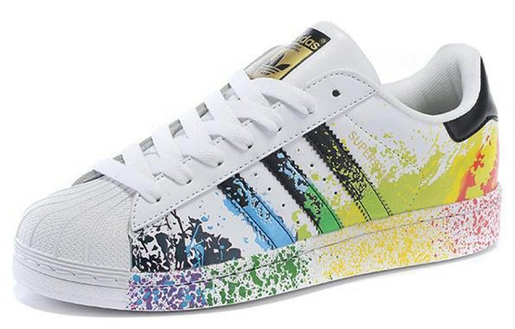 adidas Superstar Pride Shoes 'White Black Multi-Color' D70351