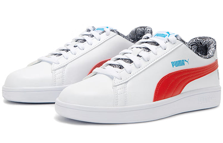 PUMA Smash V2 'Me Happy - White Red' 386396-01