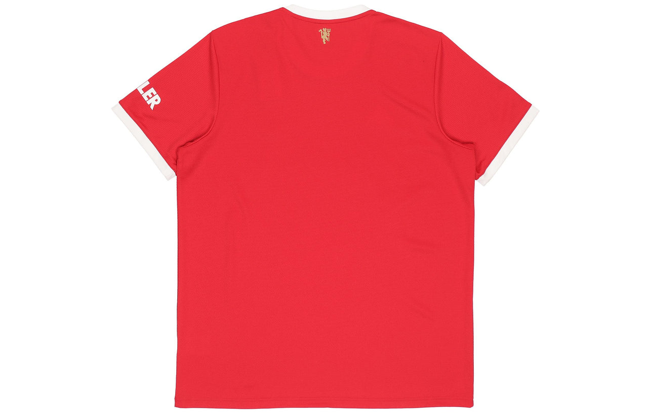 Men's adidas 21-22 Season Manchester United Home Fan Edition Sports Short Sleeve Red Jersey H31447