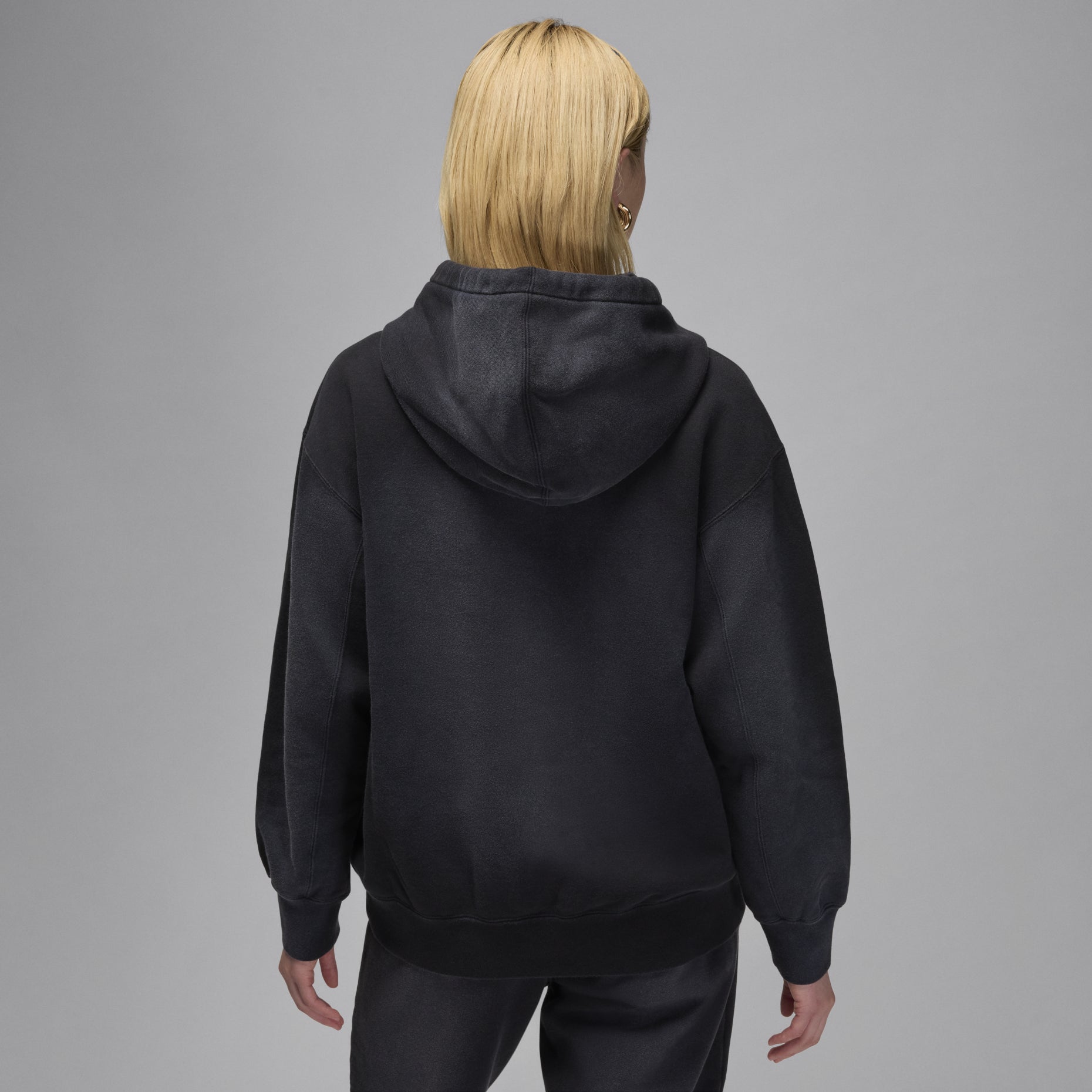 (WMNS) Air Jordan Flight Fleece Satin-Lined Hoodie Asia Sizing 'Black' FV7063-010
