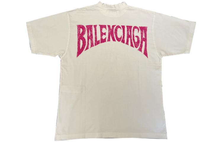 (WMNS) Balenciaga Paris Tropical T-Shirt 'White' 764235TPVL99601