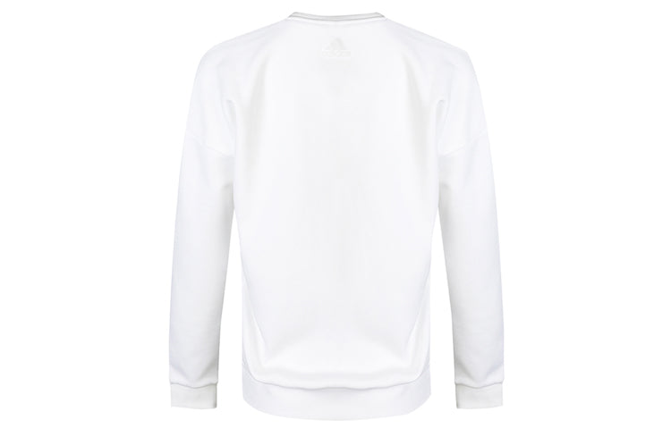 (WMNS) adidas Athleisure Casual Sports Round Neck Pullover White Hoodie GF0167
