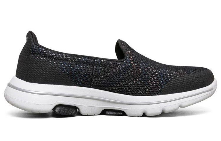 (WMNS) Skechers Go Walk 5 Slip-on 'Black White' 124005-BKMT
