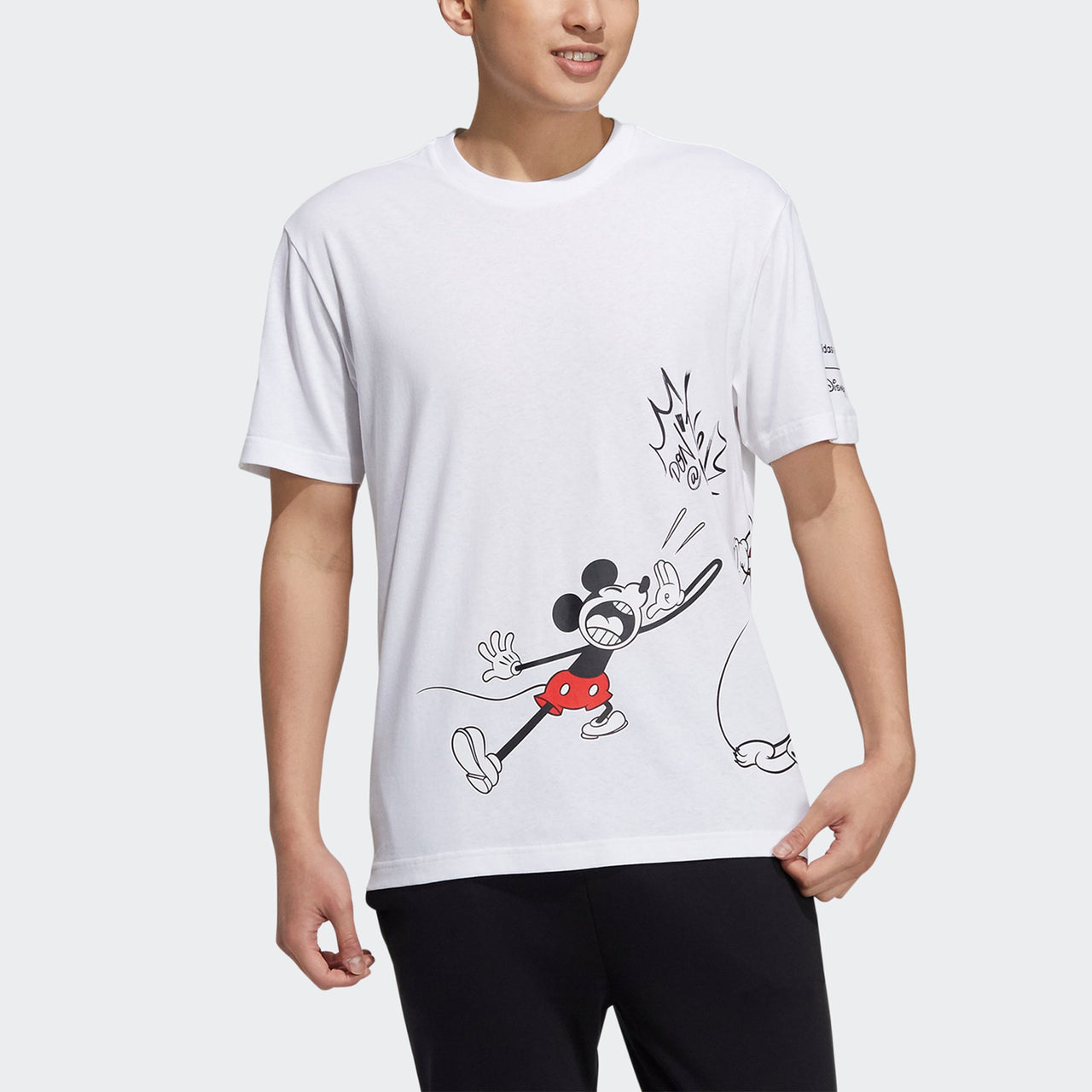 adidas neo x Disney Crossover M Mf Tee 2 Cartoon Printing Sports Short Sleeve White HF0451
