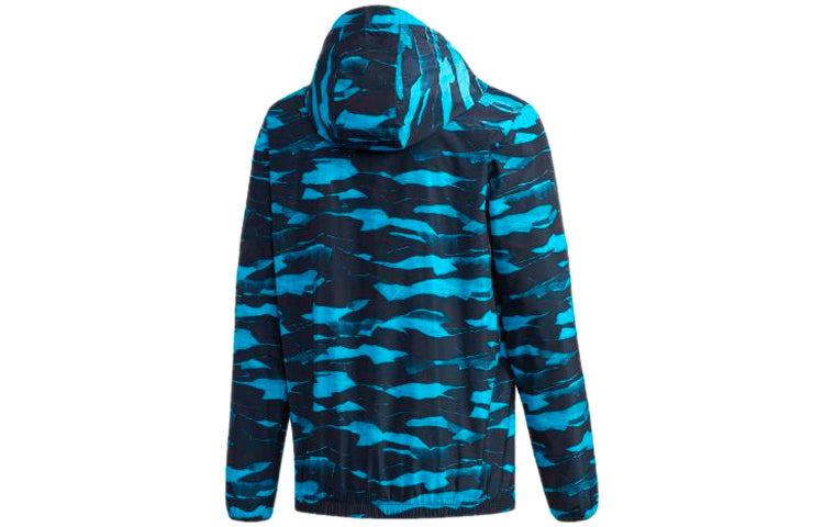adidas Camouflage Windproof Sports Jacket Blue DW4656