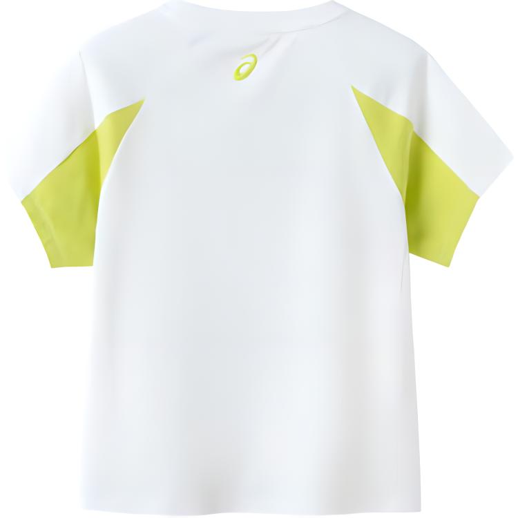 (GS) ASICS Casual T-shirt 'White Green' 332241173037-10