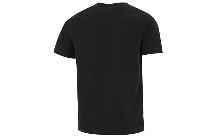 Men's adidas Solid Color Logo Pocket Athleisure Casual Sports Round Neck Short Sleeve Black T-Shirt HM2958