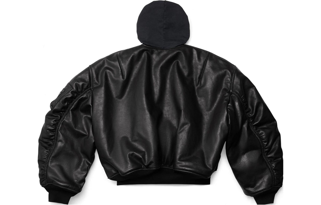 Balenciaga Hooded Bomber Jacket 'Black' 750953TOS171000