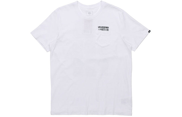Men's Vans Asian Artist Crossover Series Pattern Printing Short Sleeve White VN0A4P5FWHT