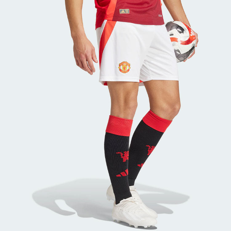 adidas Manchester United 24/25 Home Soccer Shorts Asia Sizing 'Mufc Red' IU1388