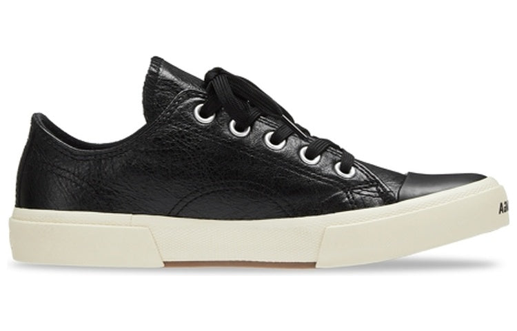 (WMNS) Balenciaga Paris Low Top Sneakers 'Black Leather and White Rubber' 688757W3RCB1090