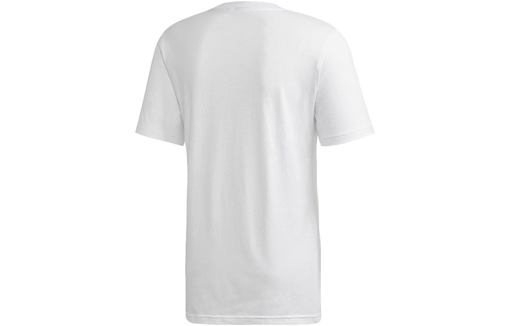 adidas originals Logo Round Neck Training Breathable Short Sleeve White FM3389