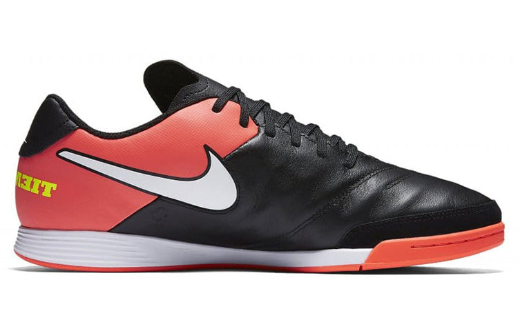 Nike Tiempo X Genio 2 Leather IC 'Black Hyper Orange' 819215-018