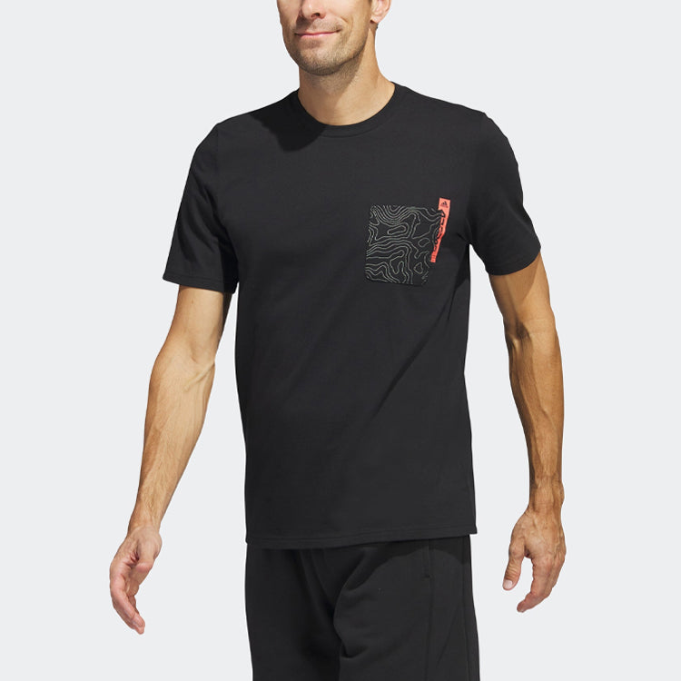 adidas City Escape Graphic Pocket Tee 'Black' HR3003