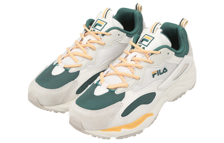 (WMNS) FILA Tracer Retro Running Shoes Grey/Green/Yellow 1IM00003_143
