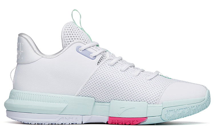 ANTA Light Crazy 1 Basketball Shoes 'White Green Pink' 112221618-4