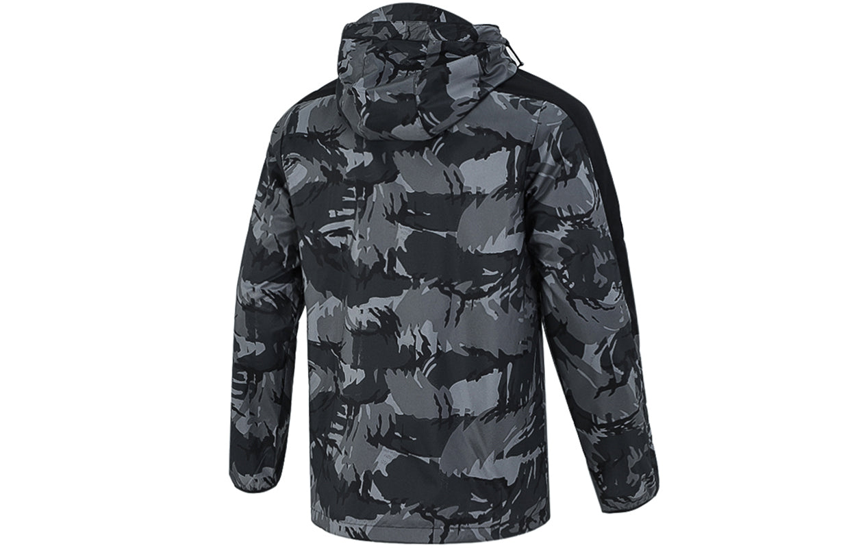 adidas Camouflage Sports hooded Casual Running Jacket Black H40232