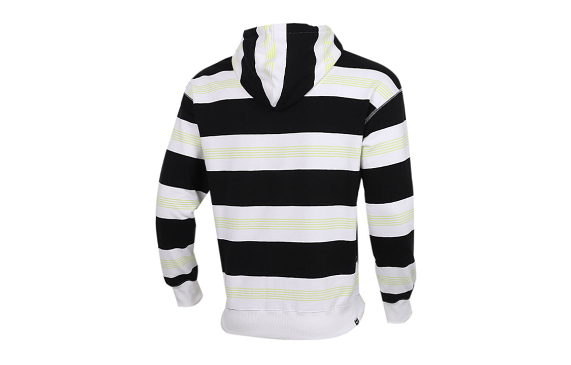 PUMA Downtown Striped Hoodie 'Black White Green' 599188-02