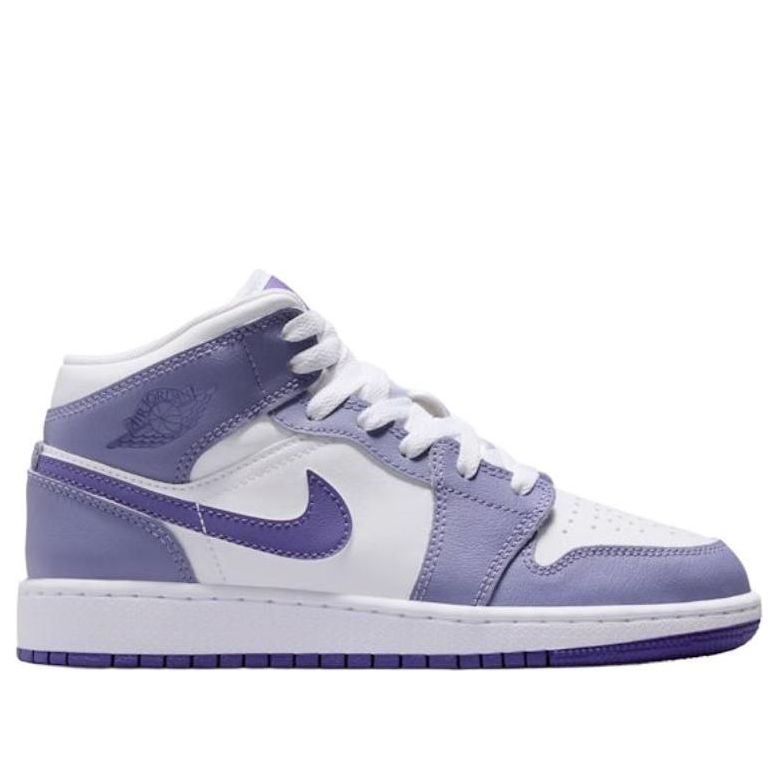 (GS) Air Jordan 1 Mid 'Dusty Amethyst White Court Purple' DQ8423-500