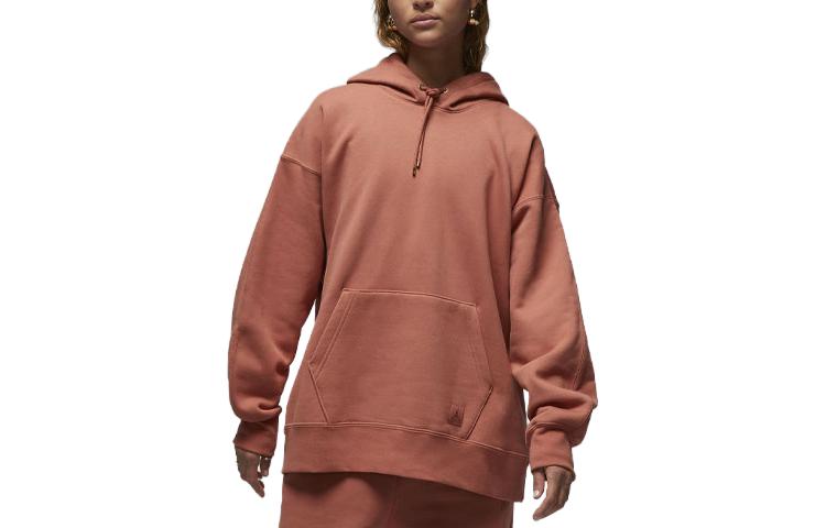 (WMNS) Air Jordan Flight Fleece Pullover Hoodie 'Sky J Orange' FB5110-810