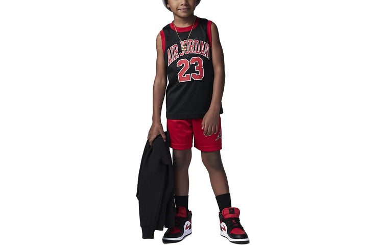 (PS) Air Jordan Jumpman Air T-Shirt and Shorts Set 'Blackred' CZ1992-011