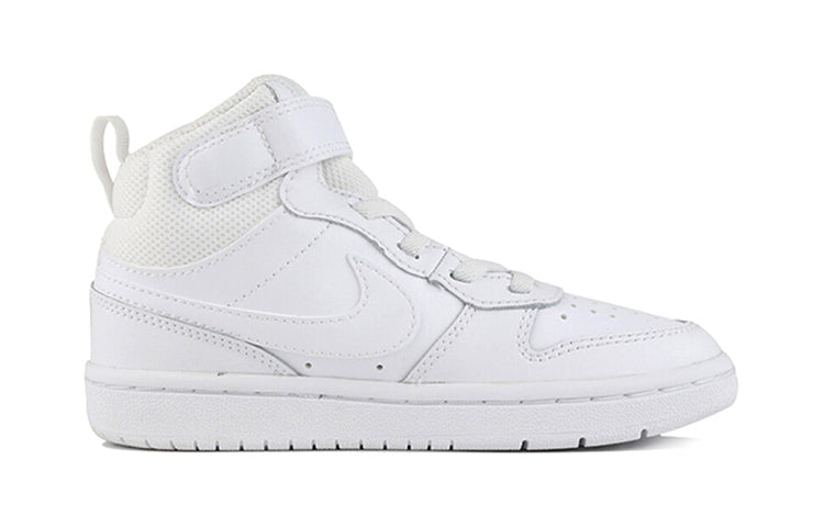 (PS) Nike Court Borough Mid 2Velcro 'Triple White' CD7783-100